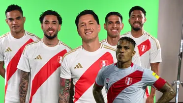 Paolo Guerrero molesto y los jugadores de la Bicolor posando para la foto (Foto: Selección Peruana) 