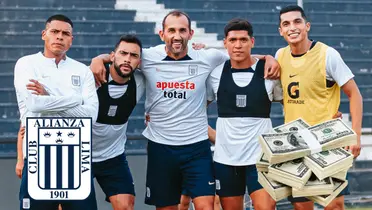 Jugadores de Alianza Lima en el entrenamiento 