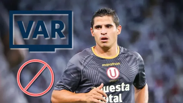 Aldo Corzo con la camiseta de calentamiento en Universitario de Deportes