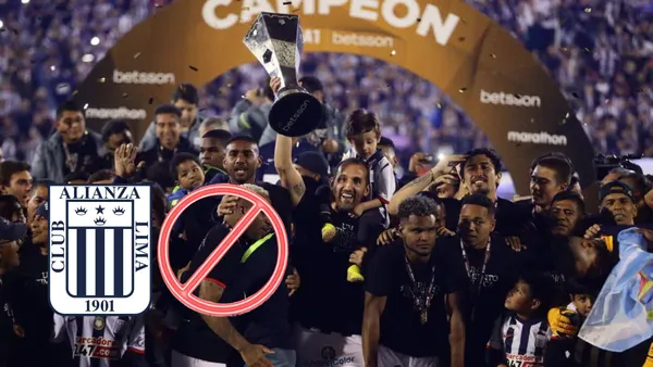 Alianza Lima celebrando el bicampeonato nacional en el año 2022