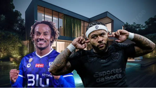 André Carrillo - Memphis Depay (Foto: Corinthians)