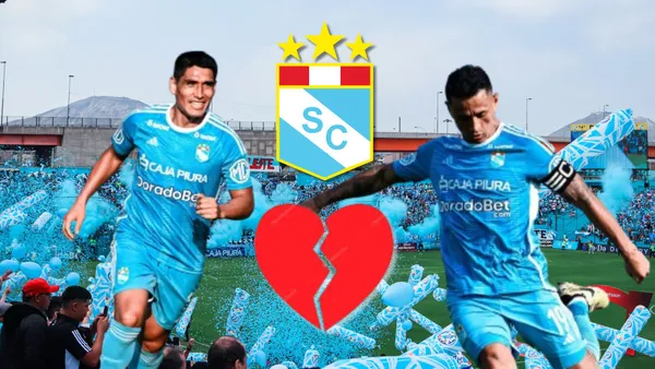 Ávila y Yotún vistiendo la camiseta de Sporting Cristal en el Estadio Alberto Gallardo
