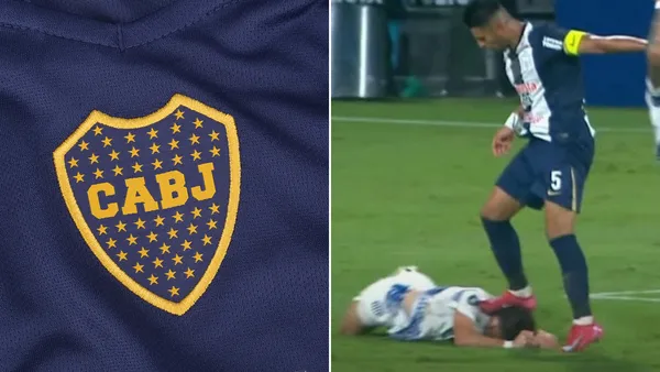 Carlos Zambrano y una falta no cobrada (Foto: Captura ESPN).