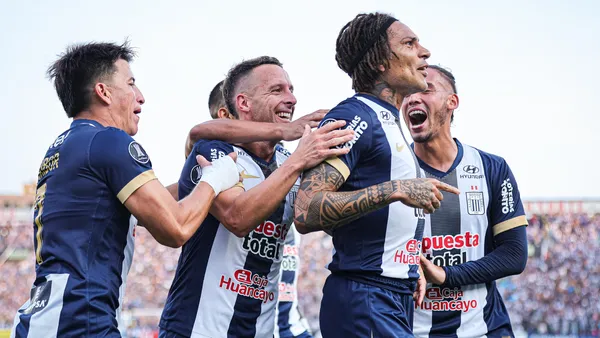 Celebración del gol de Paolo Guerrero (Foto: Copa Libertadores).