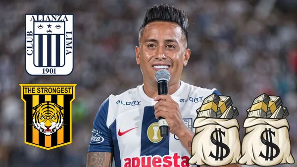 Christian Cueva hablando y vistiendo la camiseta de Alianza Lima