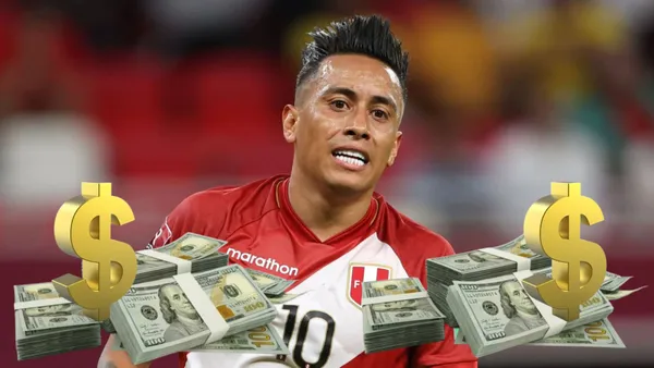 Christian Cueva vistiendo la camiseta de la Selección Peruana