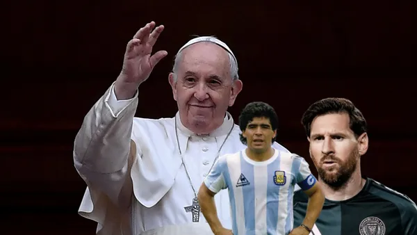 Diego Armando Maradona - Lionel Messi - Papa Francisco (Foto: Andina)