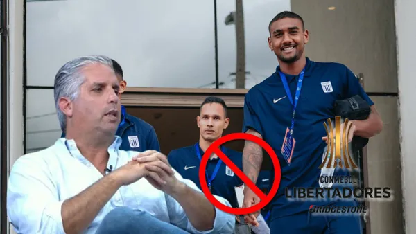 Diego Rebagliati mirando detenidamente a los jugadores de Alianza Lima