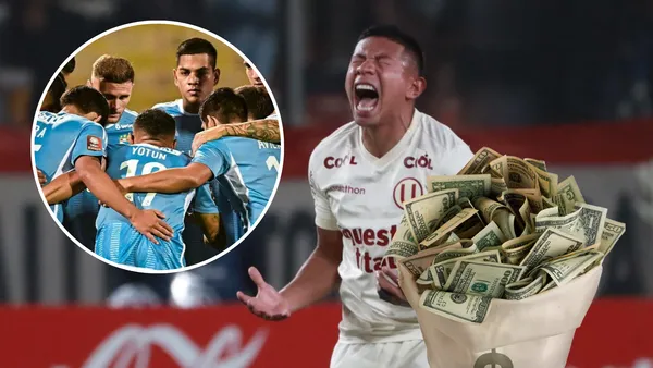 Edison Flores gritando y Sporting Cristal conversando en un rondo