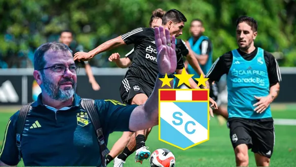 Enderson Moreira observando los entrenamientos de Sporting Cristal en La Florida