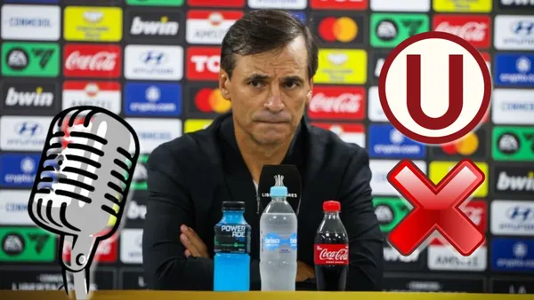 Fabián Bustos dando una conferencia de prensa