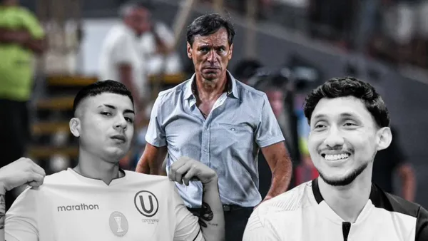 Fabián Bustos observando a Jairo Concha y a Christofer Gonzáles