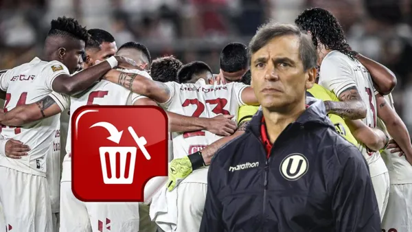 Fabián Bustos observando detenidamente a sus jugadores en Universitario de Deportes