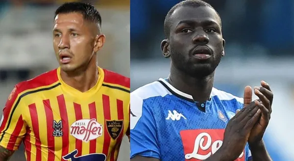 Gianluca Lapadula estaba jugando un gran partido, pero los defensas del Napoli se cansaron del gran desempeño del delantero blanquirrojo.