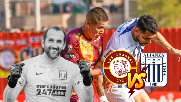 Hernán Barcos - Juan Pablo Freytes (Foto: Liga1 Te Apuesto)