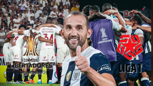 Hernán Barcos y detrás Universitario de Deportes junto a Alianza Lima