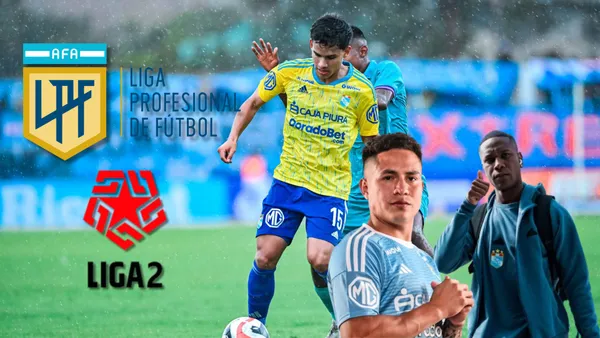 Jhilmar Lora en una acción del Comerciantes vs Cristal, debajo Jesús Pretell y Adrián Ascues