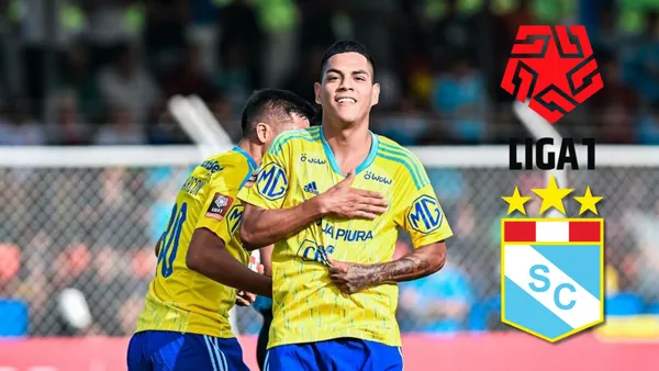 Joao Grimaldo tocando el escudo de Sporting Cristal