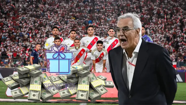 Jorge Fossati viendo al 11 titular de la Bicolor que enfrentó a República Dominicana en marzo