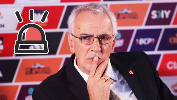 Jorge Fossati viendo serio (Foto: FPF)