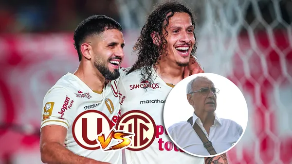 Jorge Fossati, Williams Riveros y Jorge Fossati (Foto: Universitario).