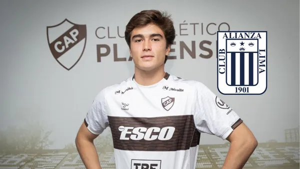 Juan Pablo Goicochea vistiendo la camiseta del Platense de Argentina