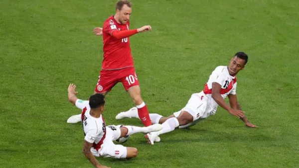 Jugador danés sufrió para salir airoso ante Perú en Rusia 2018