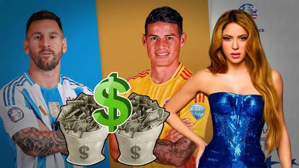 Lionel Messi - James Rodríguez - Shakira (Foto: Copa América)
