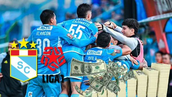 Los jugadores de Sporting Cristal celebrando un triunfo en el Torneo Apertura