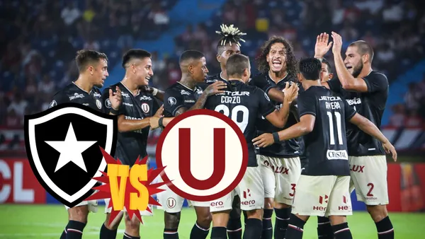 Los jugadores de Universitario de Deportes celebrando en Copa Libertadores