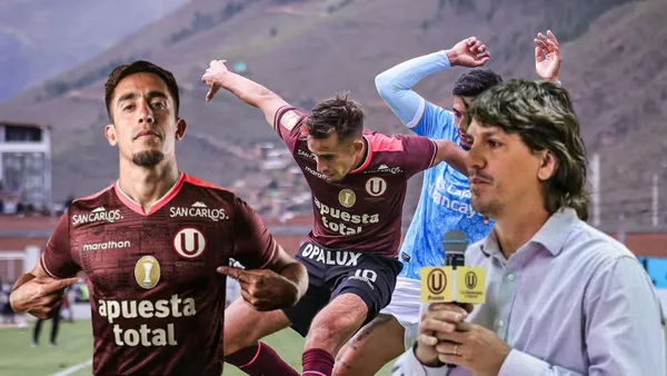 Martín Pérez Guedes y Jean Ferrari, detrás una acción del duelo entre ADT vs U
