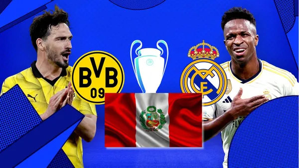 Mats Hummels y Vinicius Jr., delante la bandera del Perú