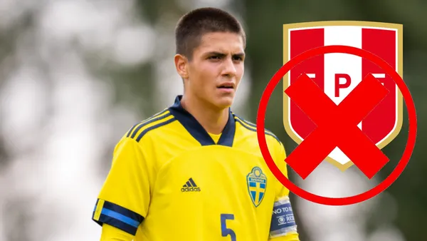 Matteo Pérez con la Selección de Suecia