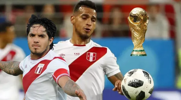 Miguel Trauco jugando el Mundial, al lado Juan Manuel Vargas. FOTO: América Televisión