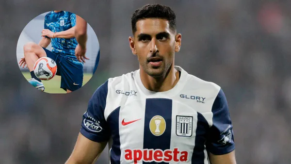 Pablo Sabbag con camiseta de Alianza Lima con cara serio