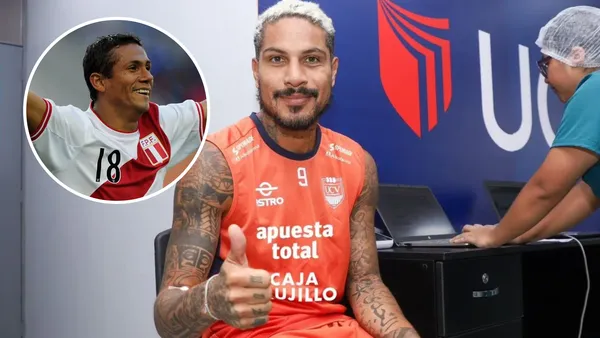 Paolo Guerrero con el dedo hacia arriba, Willian Chiroque con Perú (Foto: César Vallejo)