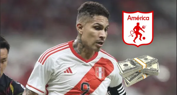 Paolo Guerrero con la camiseta de la Selección Peruana.