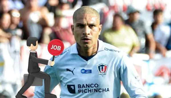 Paolo Guerrero con la camiseta de Liga Deportiva Universitaria de Quito.