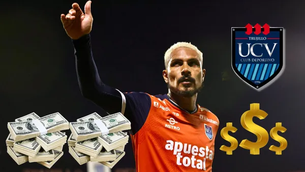 Paolo Guerrero vistiendo la camiseta de la UCV de Trujillo