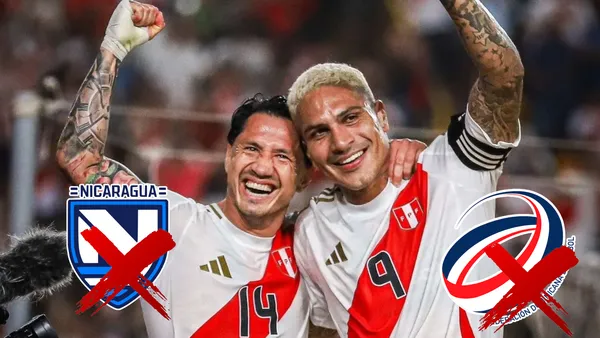 Paolo Guerrero y Gianluca Lapadula celebrando