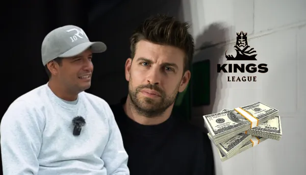 Reimond Manco, al lado Gerard Piqué.
