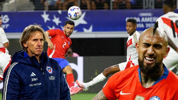 Ricardo Gareca - Arturo Vidal (Foto: Conmebol)