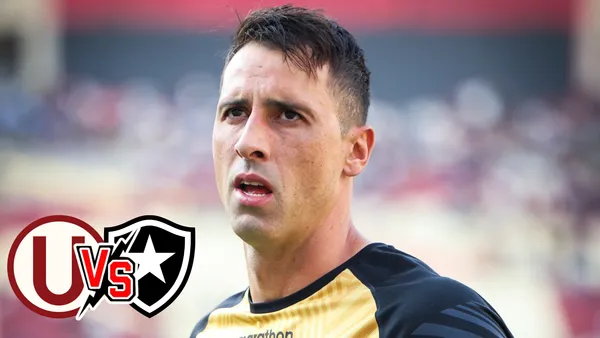 Sebastián Britos calentando en el Monumental (Foto: Universitario de Deportes)