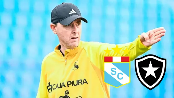 Tiago Nunes señalando y vistiendo ropa de entrenamiento de Sporting Cristal