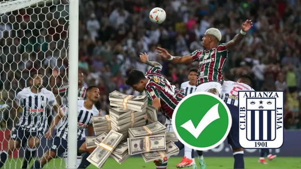 Una acción de juego en el encuentro entre Fluminense vs Alianza Lima