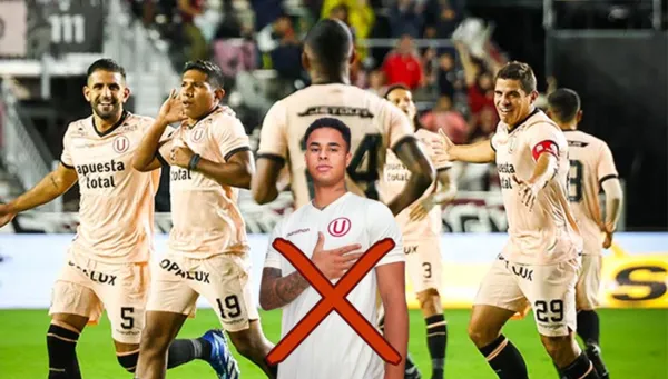 Universitario de Deportes celebrando en un partido, en la imagen aparece también Christopher Olivares. FOTO: Diario Deportivo El Diez