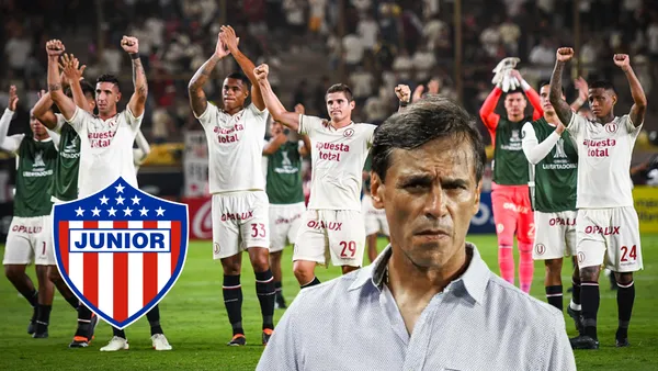 Universitario de Deportes saludando a los hinchas y Bustos con cara de pocos amigos