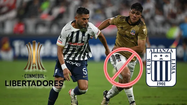 Zambrano disputando una acción de juego con Pizarro en el Alianza Lima vs Colo Colo