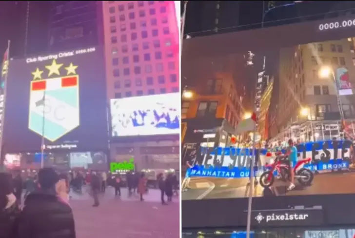 Sporting Cristal en el Times Square de Nueva York