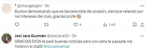 Comentarios de hinchas de Barcelona